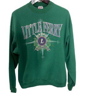 New Jersey Sweatshirt XL Green Vintage Little Ferry 50 / 50 Hanes